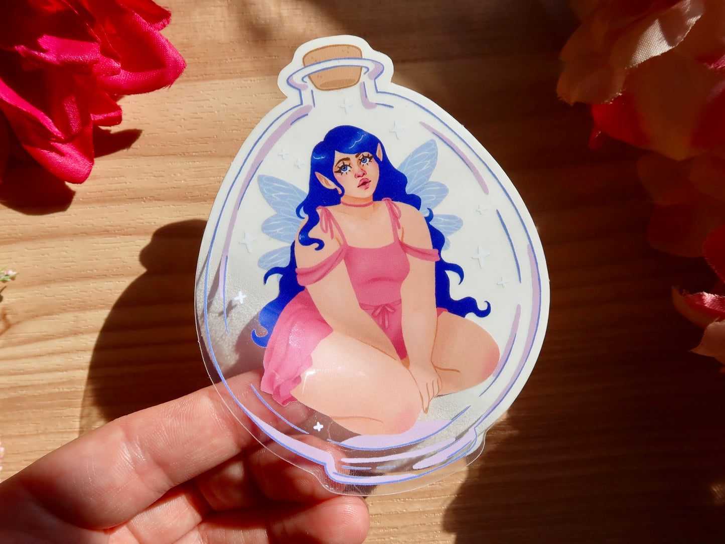 Fairy in a Bottle Clear Sticker