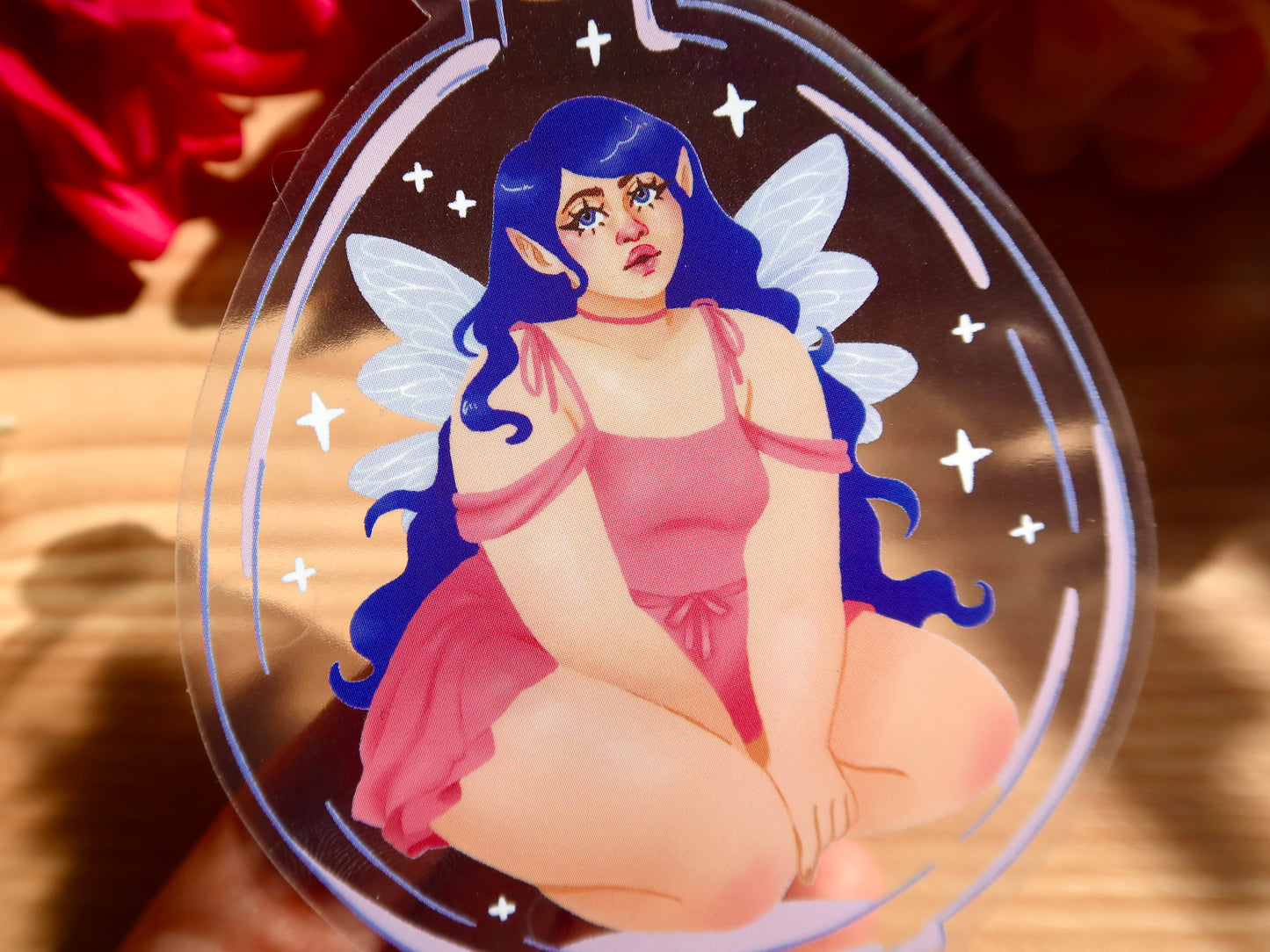 Fairy in a Bottle Clear Sticker