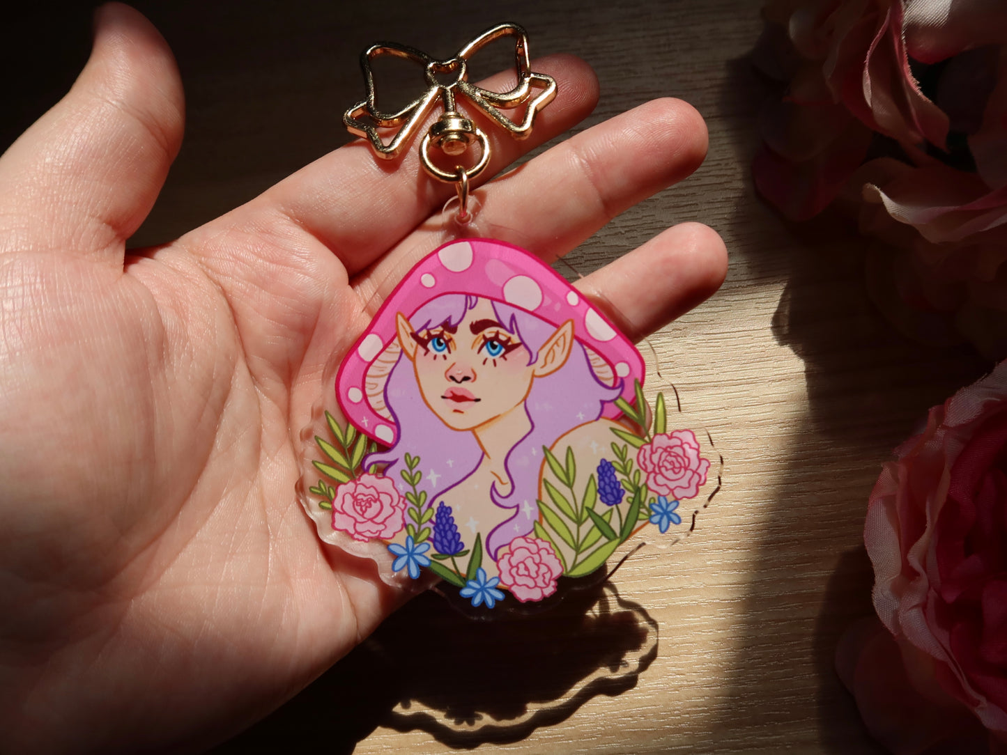 Flower Mush Elf Acrylic Charm