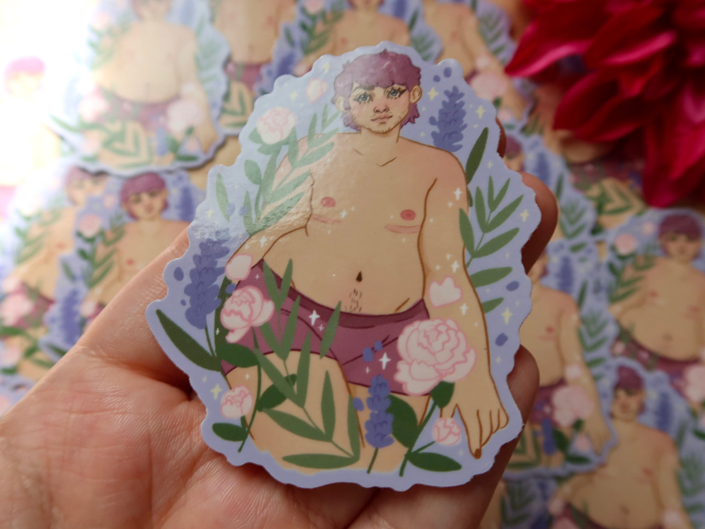 Lavender Trans Character Vinyl Sticker