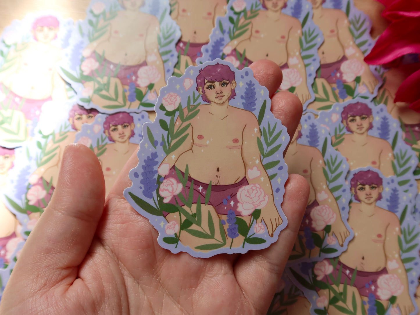 Lavender Trans Character Vinyl Sticker