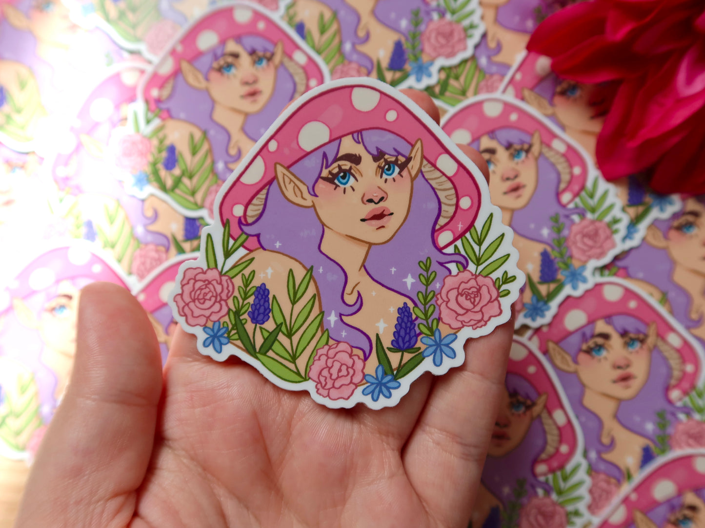 Garden Mush Elf Vinyl Sticker