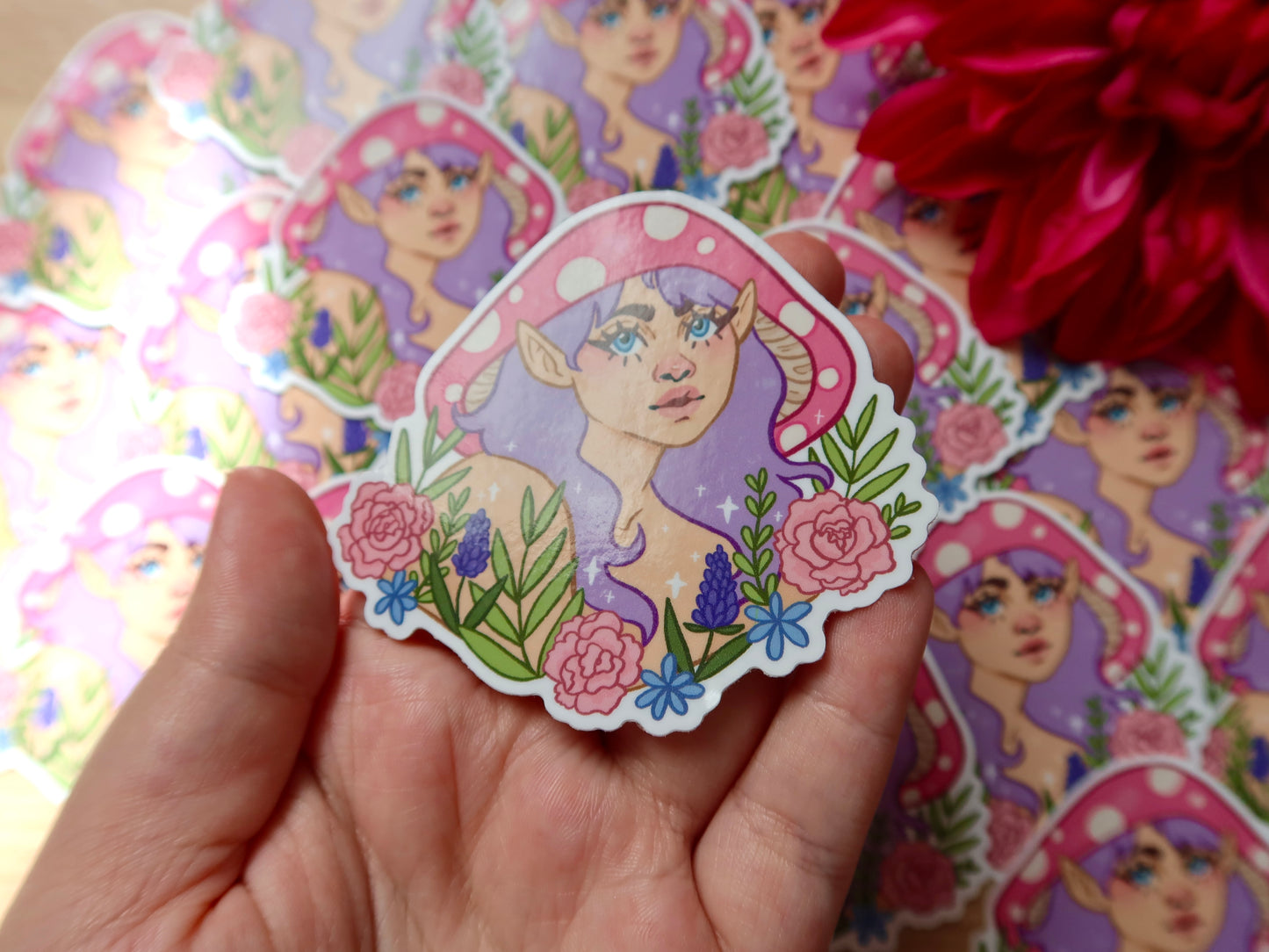 Garden Mush Elf Vinyl Sticker