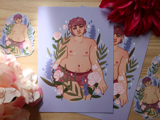 Lavender Trans Man Print