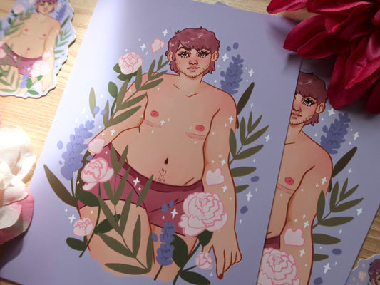 Lavender Trans Man Print