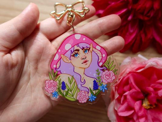 Flower Mush Elf Acrylic Charm