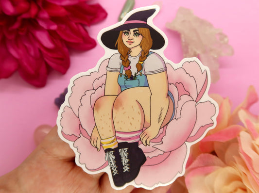 Garden Witch Vinyl Sticker