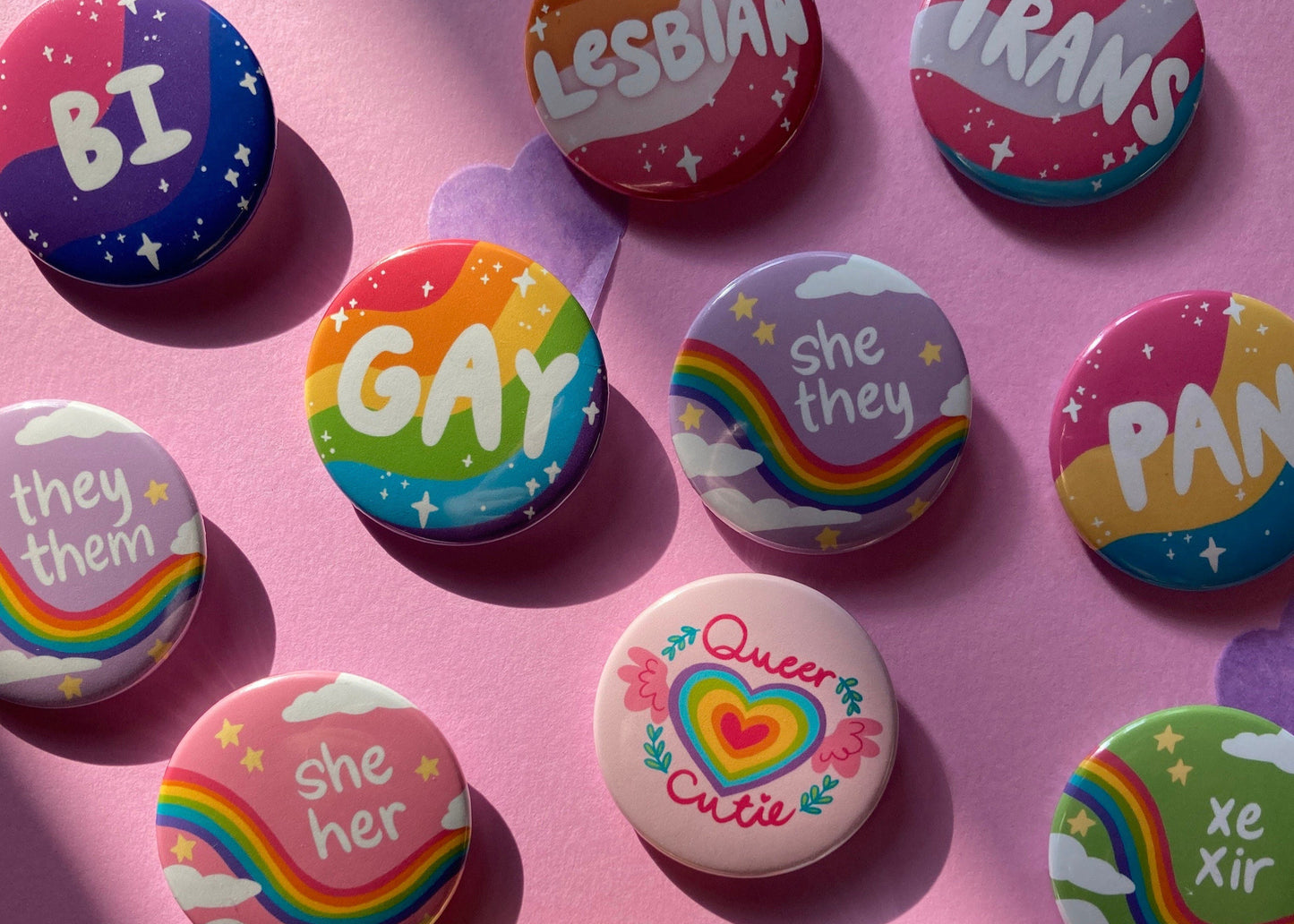 Pride Flag Identity Pins