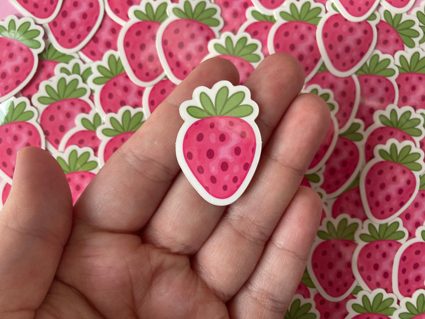 Mini Strawberry Vinyl Sticker