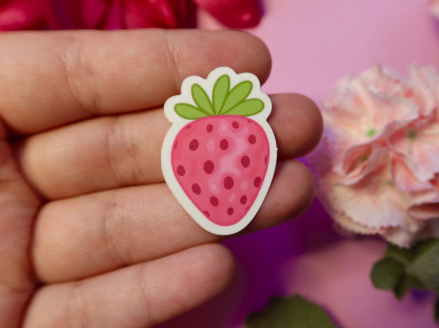 Mini Strawberry Vinyl Sticker