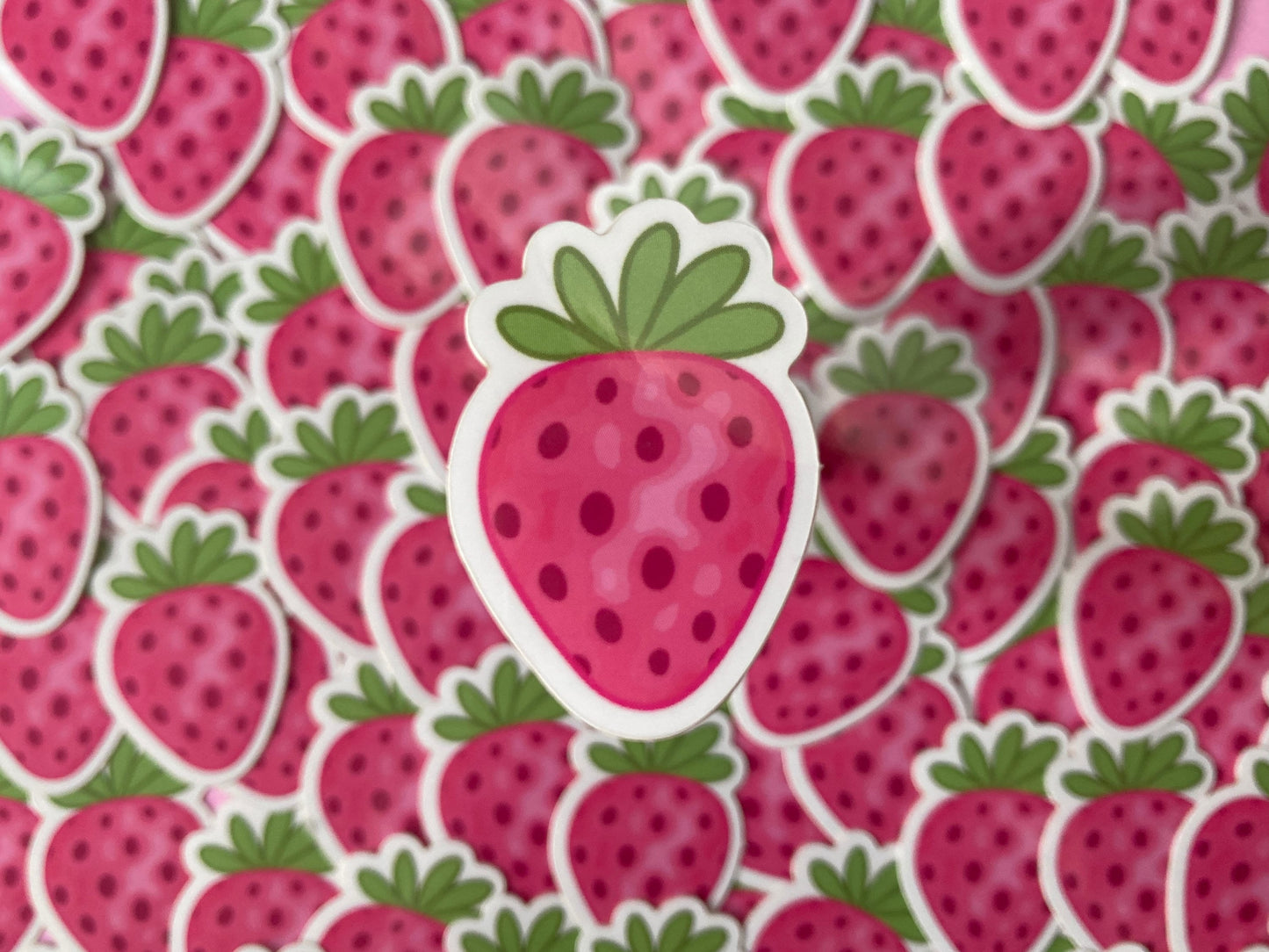 Mini Strawberry Vinyl Sticker